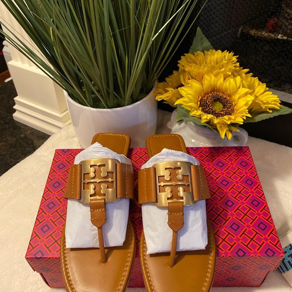 ✨NIB✨Tory Burch Georgia Sandal Calf Leather - Picture 3 of 9